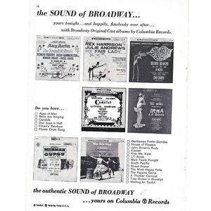 Sound Broadway Columbia Records Bye Bye Birdie 1960s Vintage Print Ad 9 in
